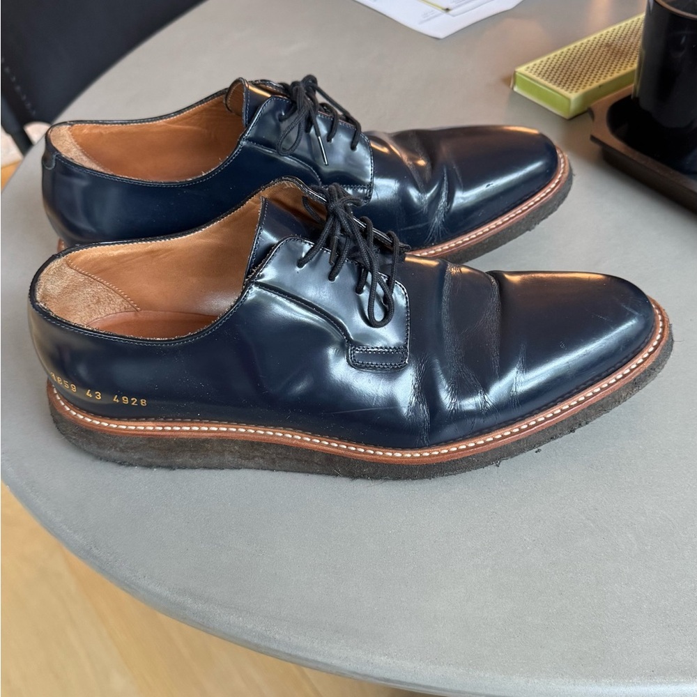 Common Projects Dark Blue Derby Shoes